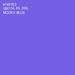 #745FE5 - Moody Blue Color Image