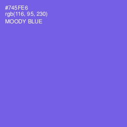 #745FE6 - Moody Blue Color Image