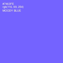#7463FE - Moody Blue Color Image