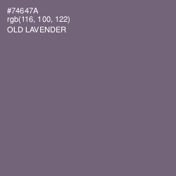 #74647A - Old Lavender Color Image