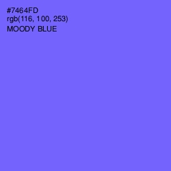#7464FD - Moody Blue Color Image