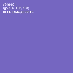 #7466C1 - Blue Marguerite Color Image