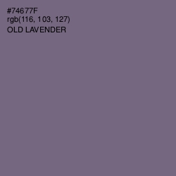 #74677F - Old Lavender Color Image