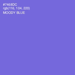 #7468DC - Moody Blue Color Image