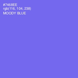 #7468EE - Moody Blue Color Image