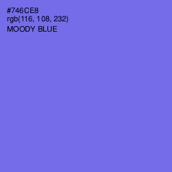 #746CE8 - Moody Blue Color Image