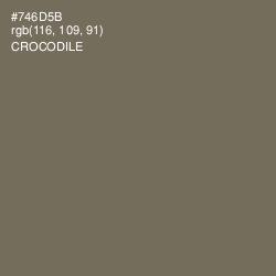 #746D5B - Crocodile Color Image