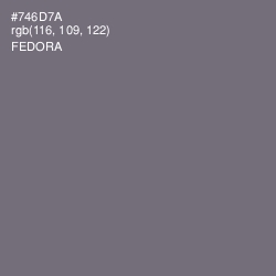 #746D7A - Fedora Color Image