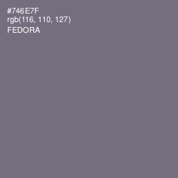 #746E7F - Fedora Color Image