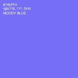 #746FF4 - Moody Blue Color Image