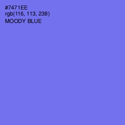 #7471EE - Moody Blue Color Image