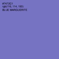 #7472C1 - Blue Marguerite Color Image