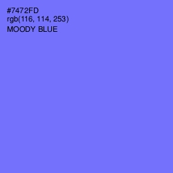 #7472FD - Moody Blue Color Image