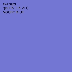 #7476D3 - Moody Blue Color Image