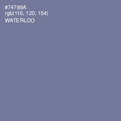 #74789A - Waterloo  Color Image