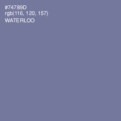 #74789D - Waterloo  Color Image