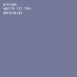 #74799A - Waterloo  Color Image