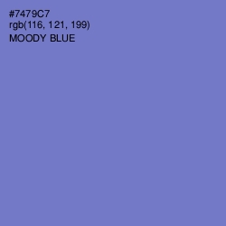 #7479C7 - Moody Blue Color Image