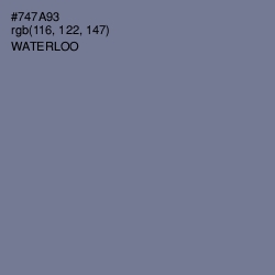 #747A93 - Waterloo  Color Image