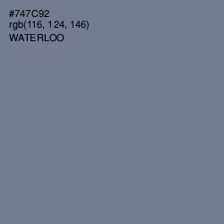 #747C92 - Waterloo  Color Image