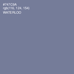 #747C9A - Waterloo  Color Image