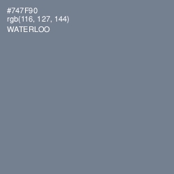 #747F90 - Waterloo  Color Image