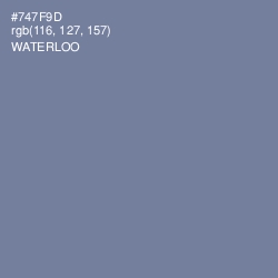 #747F9D - Waterloo  Color Image