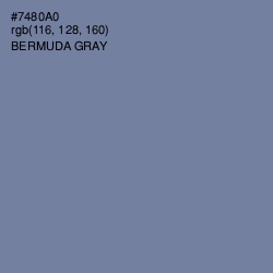 #7480A0 - Bermuda Gray Color Image