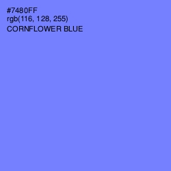 #7480FF - Cornflower Blue Color Image