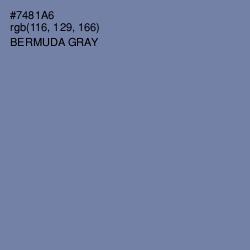 #7481A6 - Bermuda Gray Color Image