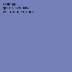 #7481B9 - Wild Blue Yonder Color Image