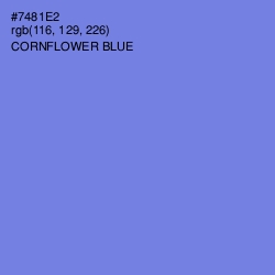 #7481E2 - Cornflower Blue Color Image