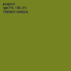 #74821F - Trendy Green Color Image