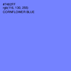 #7482FF - Cornflower Blue Color Image