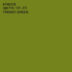 #74831B - Trendy Green Color Image