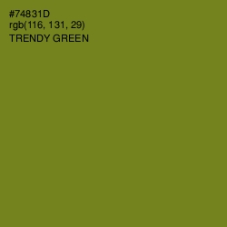 #74831D - Trendy Green Color Image