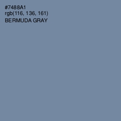 #7488A1 - Bermuda Gray Color Image