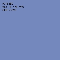 #7488BD - Ship Cove Color Image
