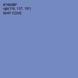 #7489BF - Ship Cove Color Image