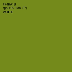 #748A1B - Trendy Green Color Image