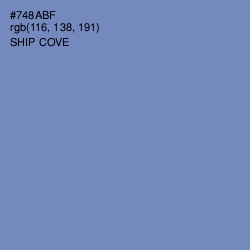 #748ABF - Ship Cove Color Image