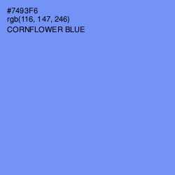 #7493F6 - Cornflower Blue Color Image