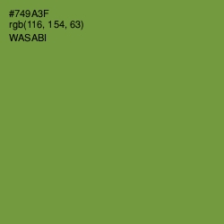#749A3F - Wasabi Color Image