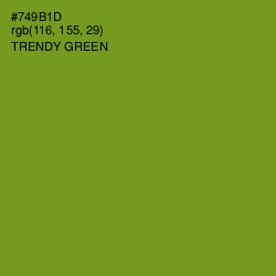 #749B1D - Trendy Green Color Image