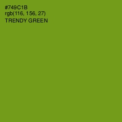 #749C1B - Trendy Green Color Image