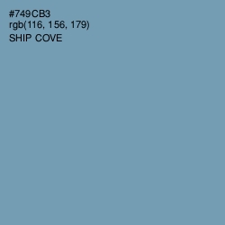 #749CB3 - Ship Cove Color Image