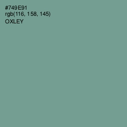 #749E91 - Oxley Color Image