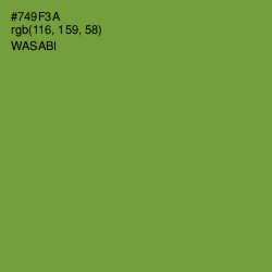 #749F3A - Wasabi Color Image