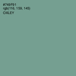 #749F91 - Oxley Color Image