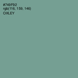 #749F92 - Oxley Color Image